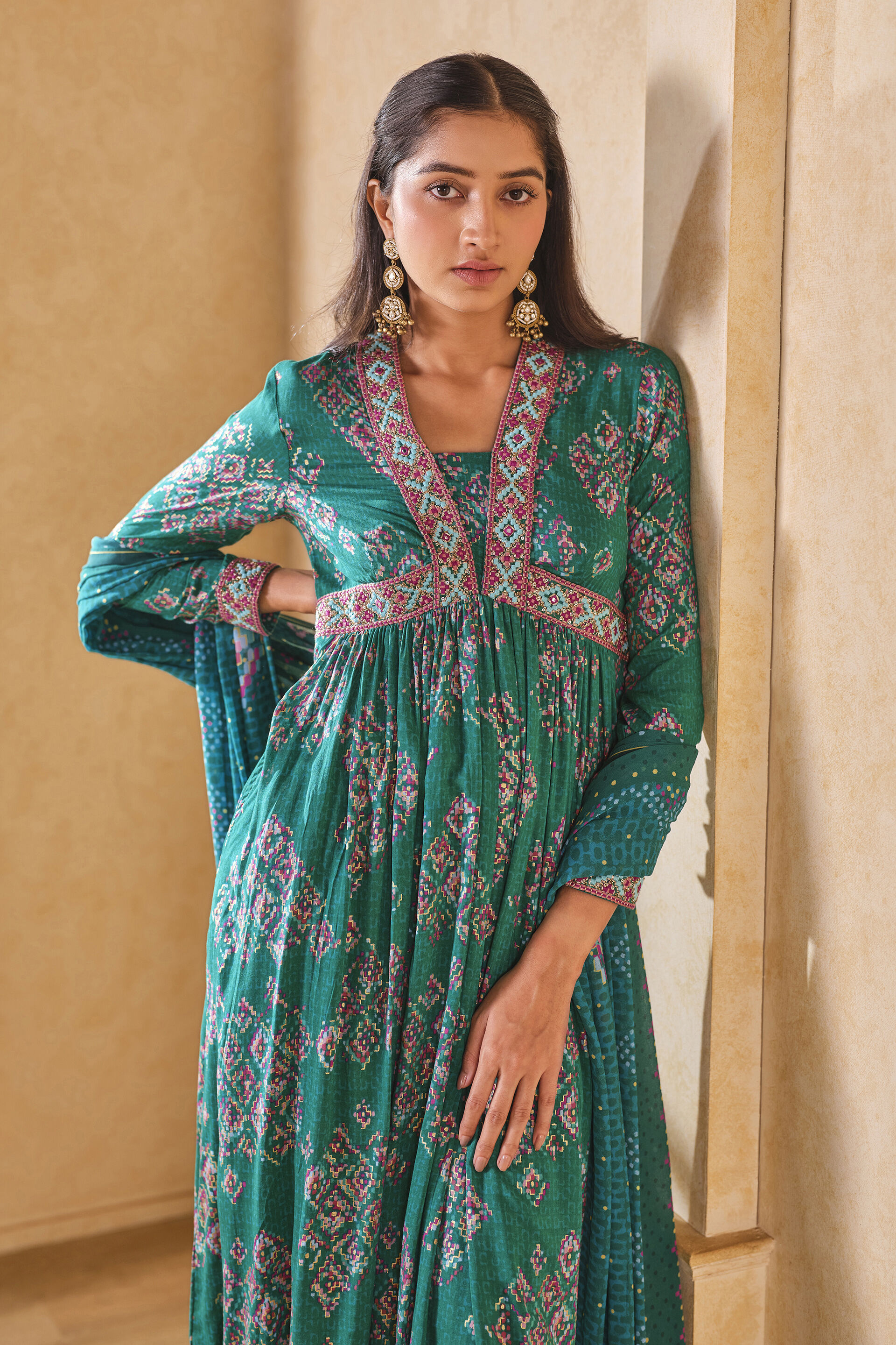 The Sukoon Kurta Set, Green, image 6